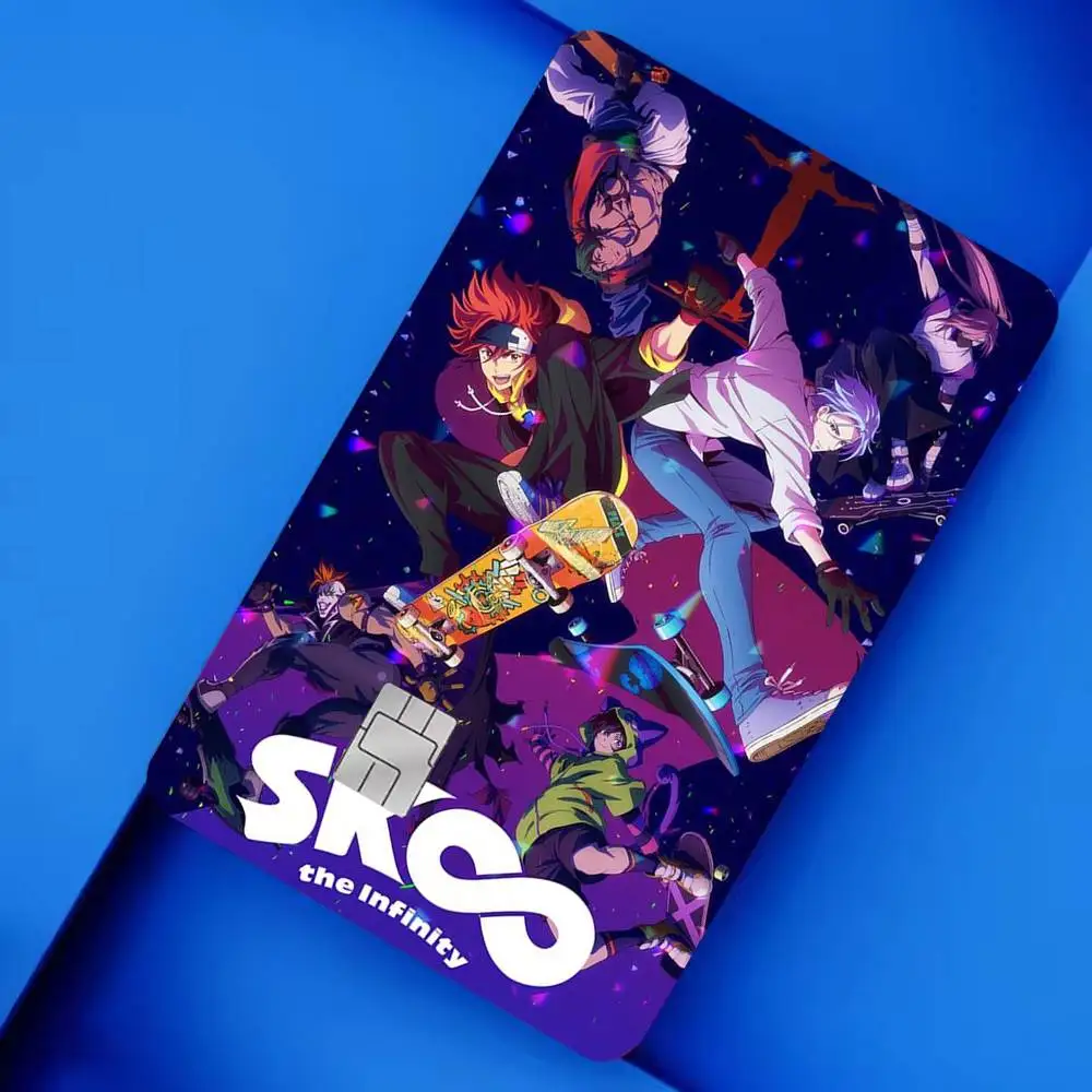 Anime Cool Boy S-Sk8 The Infinity 4pcs 1Set Card Stickers Small Waterproof Chip 4PCS Card Sticker Anti-Scratch