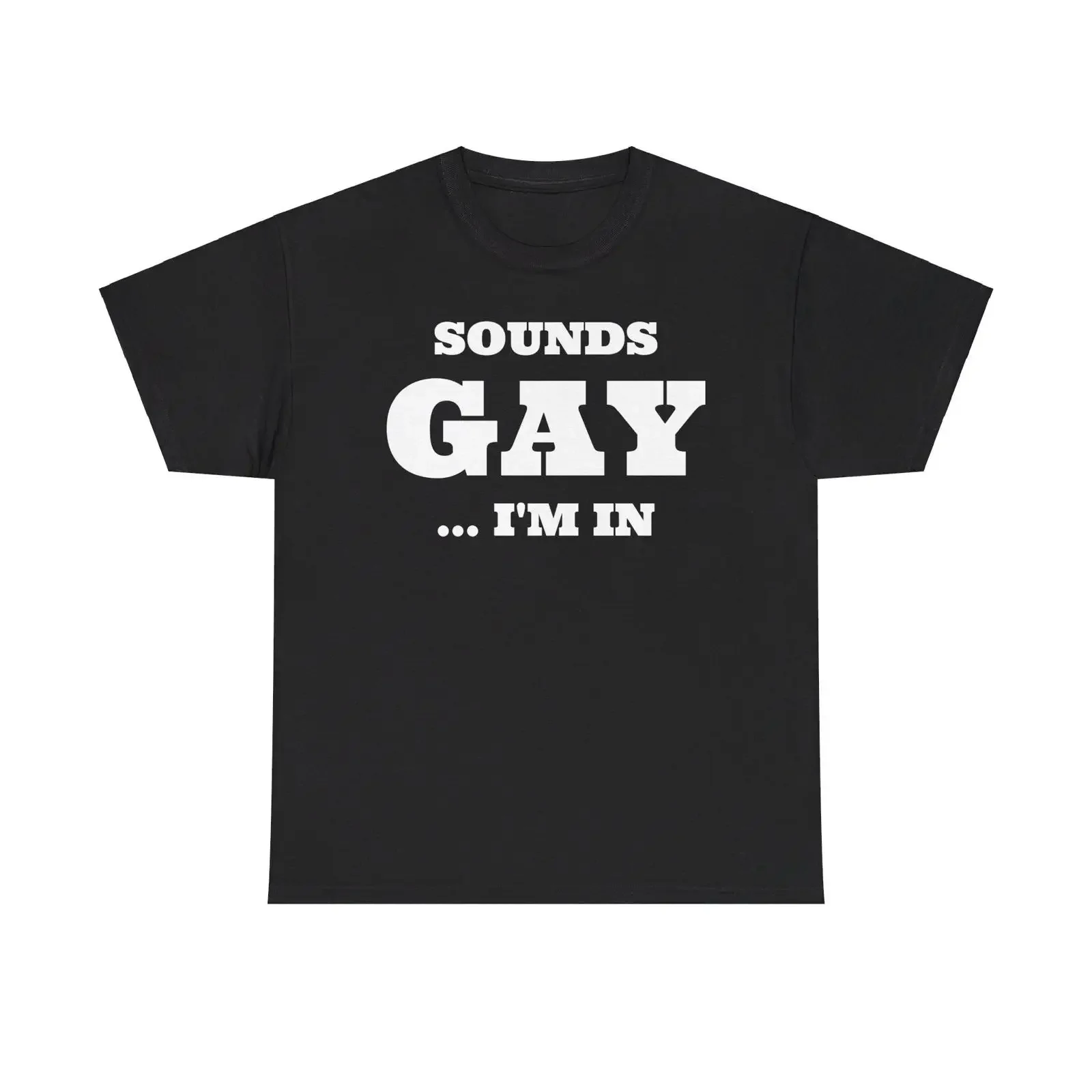 Sounds Gay I'm In Funny LGBTQ Pride T Shirt Inclusive Statement Casual For Queer Friends Allies vintage Washed Soft Unisex