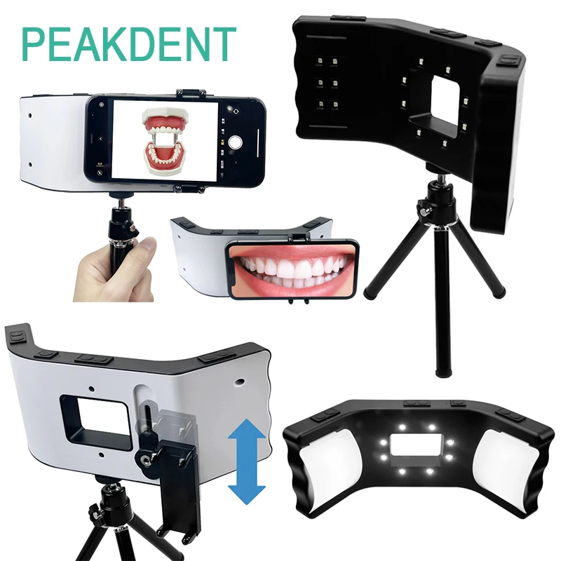 

1 комплект светодиодной лампы для стоматологической фотографии для наполнителей ортодонтического лечения и стоматологической фотографии с подставкой