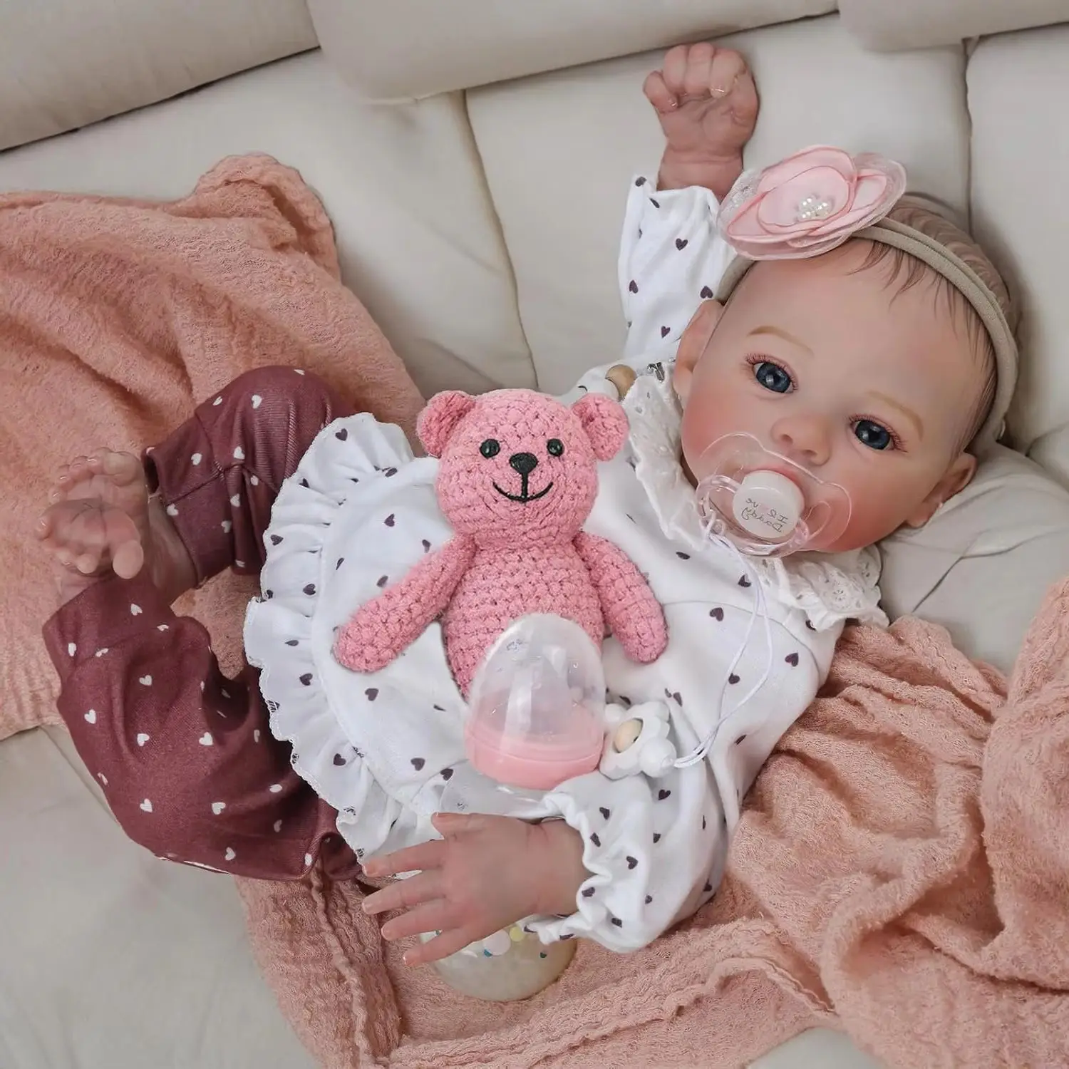 Reborn Baby Dolls - 20-inch Cute Soft Realistic Baby Doll Real Life Baby Dolls with Complete Accessories Perfect for Cuddling, Playtime, and Gift Giving