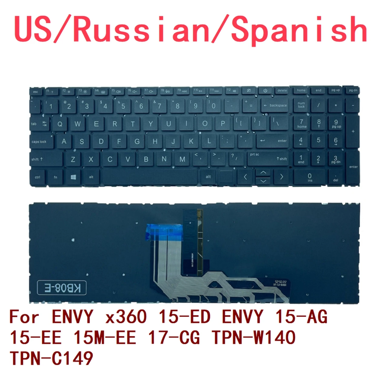

Новая клавиатура для ноутбука HP ENVY x360 15-ED ENVY 15-AG 15-EE 15M-EE 17-CG TPN-W140