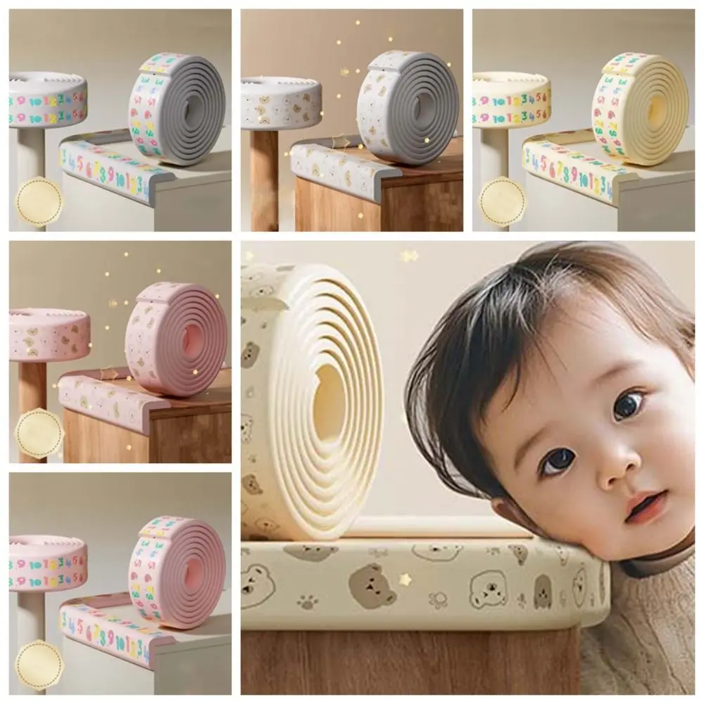 

Двусторонняя лента, детская полоса для предотвращения столкновений, мягкий мультяшный угол NBR, желтый, розовый, защитный уголок от столкновений, детский