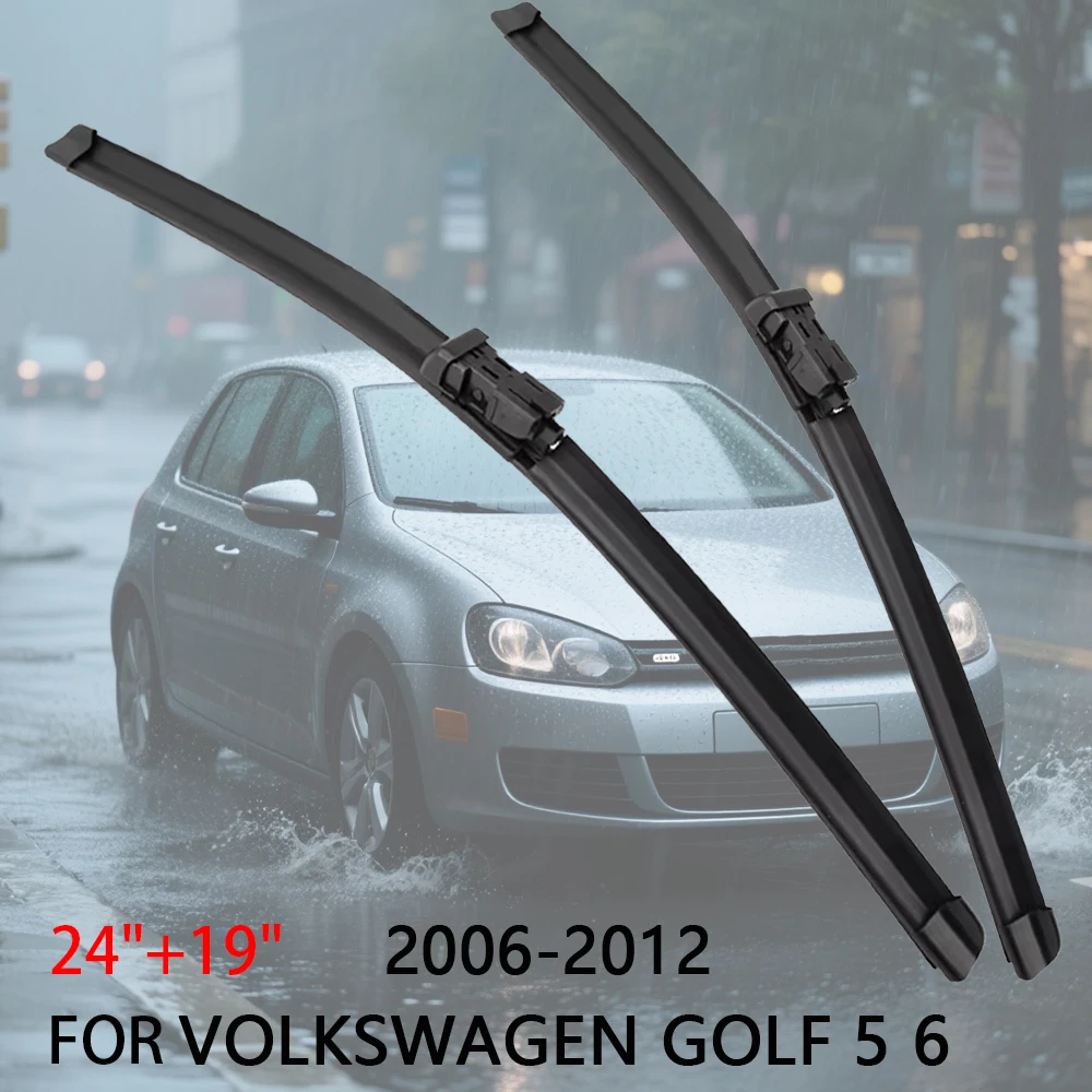 Front Wiper Blade For Volkswagen Golf（5 6 7 8 Sportsvan）2006-2024 Auto Windscreen Wipers with Push Button Arm Auto Wipers Blades