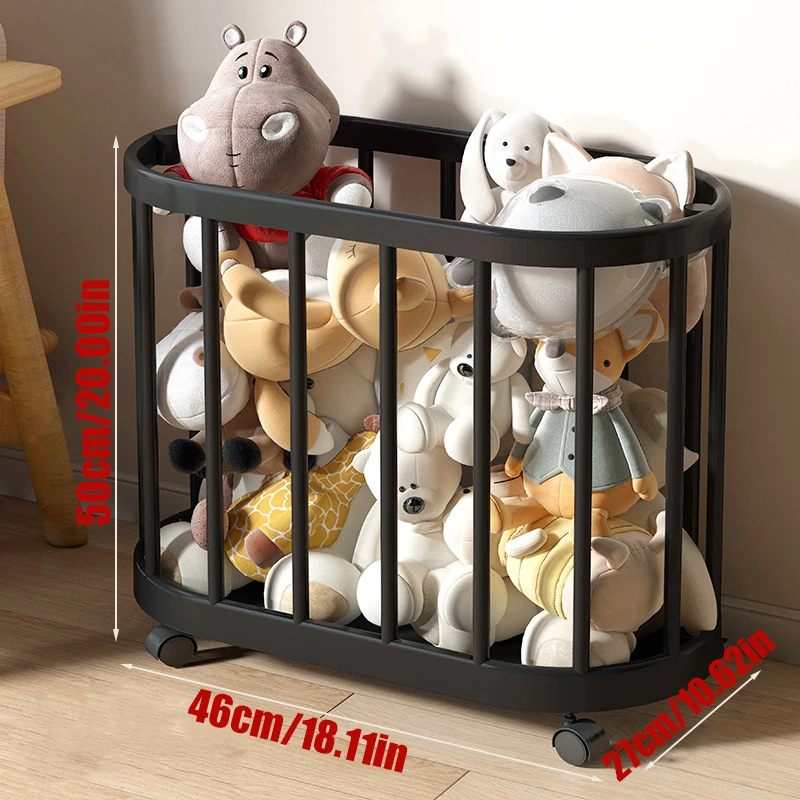 Multi Functional Movable Storage Box With Wheels, Dirty Clothes Storage Basket, Fitness Equipment, Yoga Mat Storage Cart