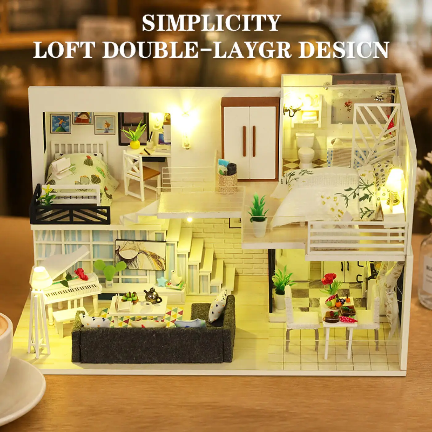 New Chinese Style Villa DIY Wooden Assembly Model Kit Creative Handmade Small House Desktop Ornament Educational Craft Toy Gifts