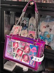 Ita Bag Sweet Lolita Shoulder Bags for Teenage Girls Elegant Bow Decoration Crossbody Transparent Summer PU Uniform Bolsa Mujer