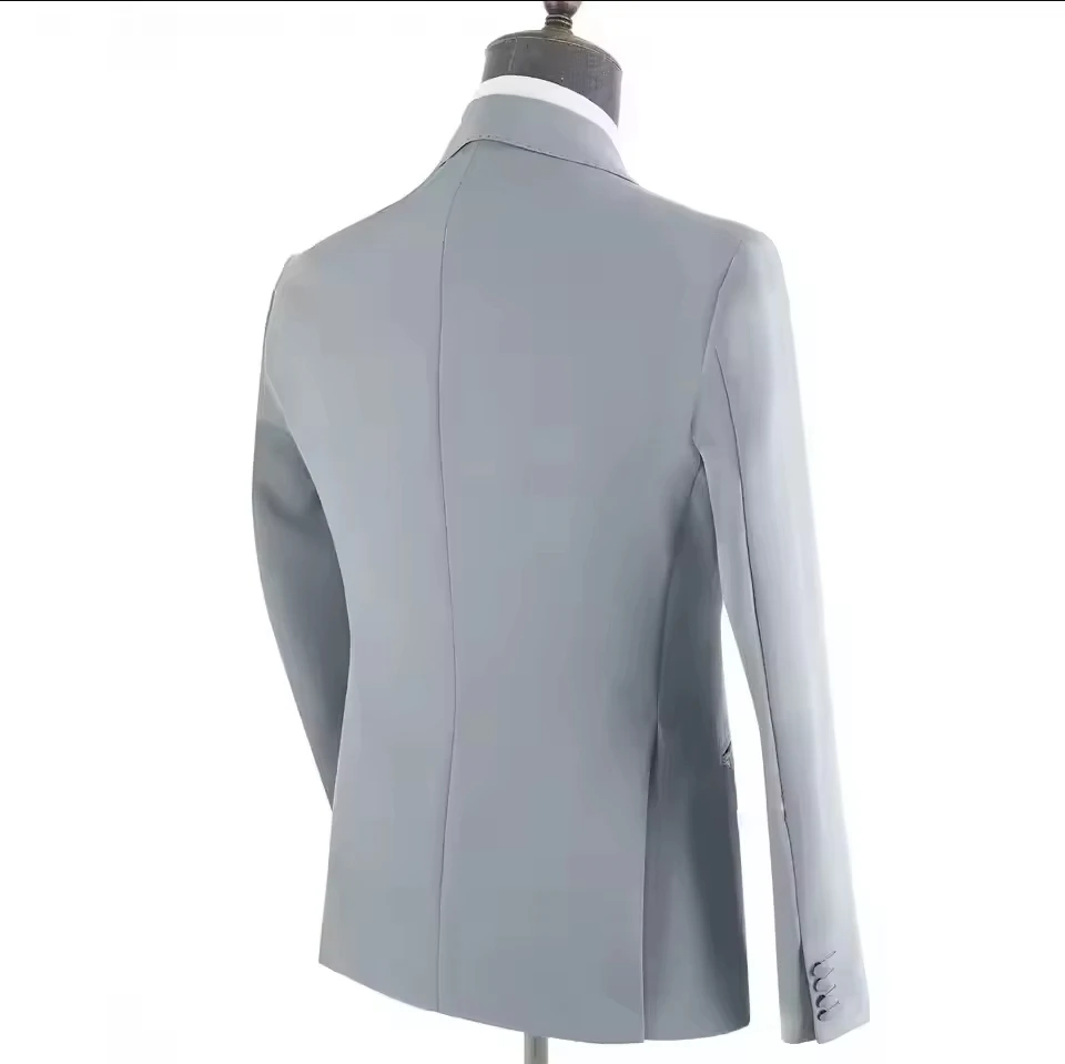Elegant Men's Suits New High Quality Side Release Buckle 2 Pieces Set Wedding Party Dinner Blazer+ Trouser Hot Sale 2026