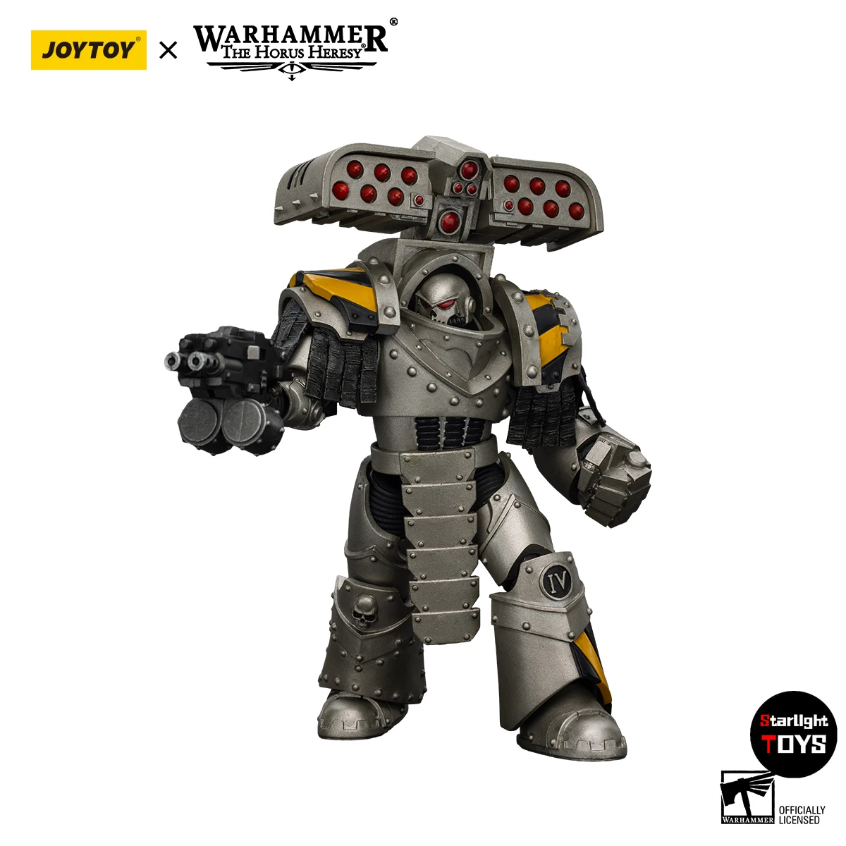 

【Доставка в течение 24 часов】Фигурка JOYTOY 1/18 Warhammer 40K Lron Warriors Tyrant Siege Master Terminator с ракетным пусковым устройством