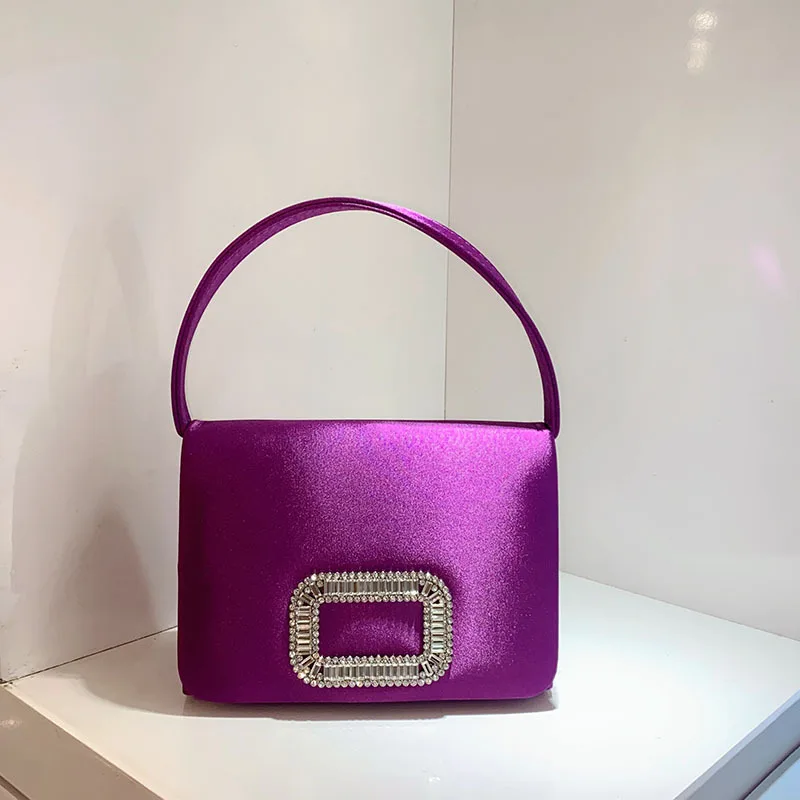 

Бархатная блестящая вручную маленькая квадратная сумка со стразами, обеденная сумка, инкрустированная бриллиантами, цепочка, сумка через плечо.