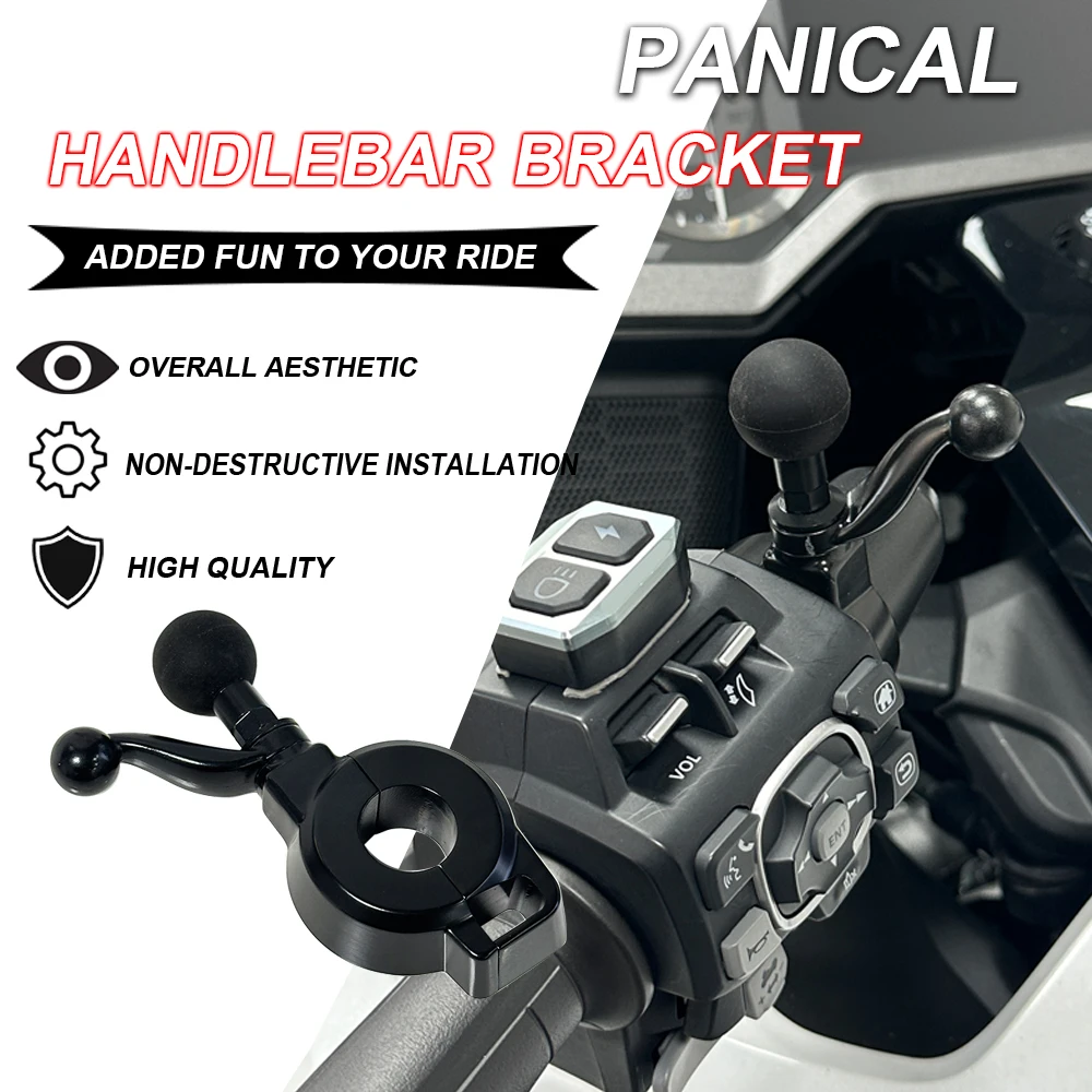 Panical Handlebar Accessory Mounting Extension Bracket Bar Water Cup Phone Holder For Honda Gold Wing GL1800 F6B 2018-2026