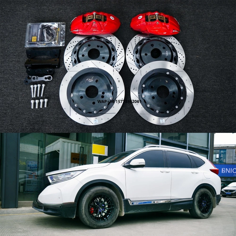 

Front P40NS 4 Piston Caliper BBK Auto Brake System and Rear Upgrade Rotor Kit for CR-V 17 Inch Car Rim