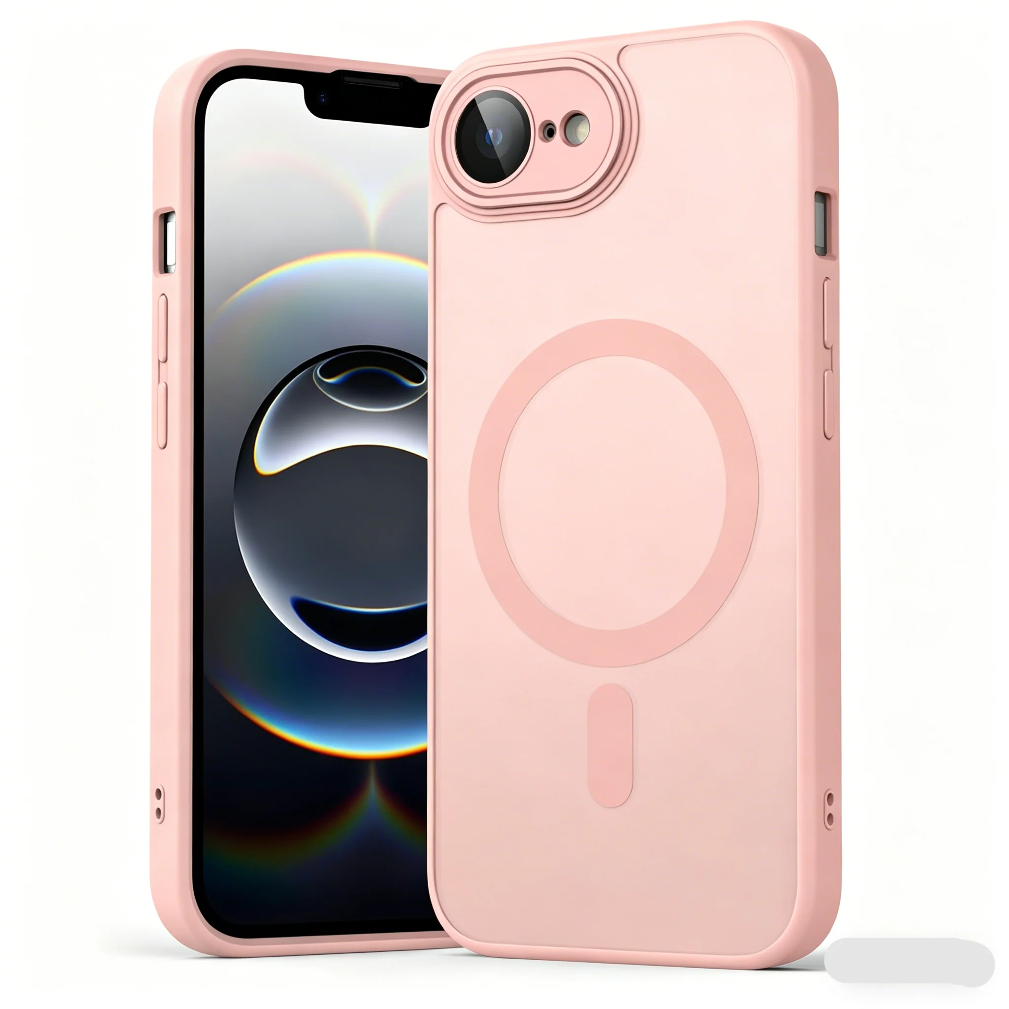 Funda magnética Magsafe con carga inalámbrica para iPhone 16e, cubierta híbrida a prueba de golpes para iphone 16e, carcasa trasera dura translúcida de silicona