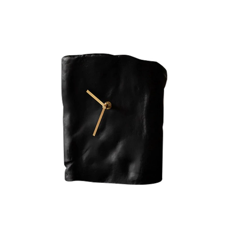 

Wabi-sabi wind medieval wrinkled clock table clock, hotel homestay living room niche art deco clock