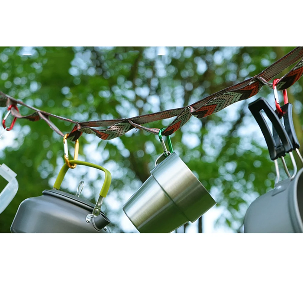 

1pc Tent Rope Daisy Chain Colorful Lanyard For Camping Hiking Lamp Hanging Clothesline Practical Climbing Accessory Tool