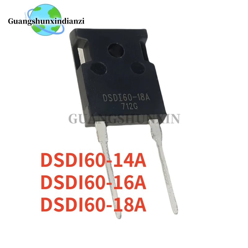 

5pcs Brand New DSDI60-16A DSDI60-18A DSDI60-14A DSDI60 TO247-2 MOS FET Best Quality transistor In Stock