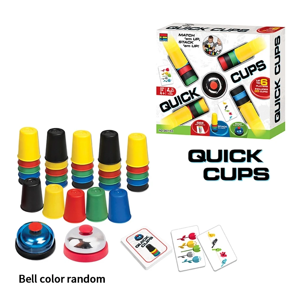 Family Competition Speed Challenge Card Games Training Parent Child Desktop Interactive Sports Stacking Cups Funny Toys Plastic