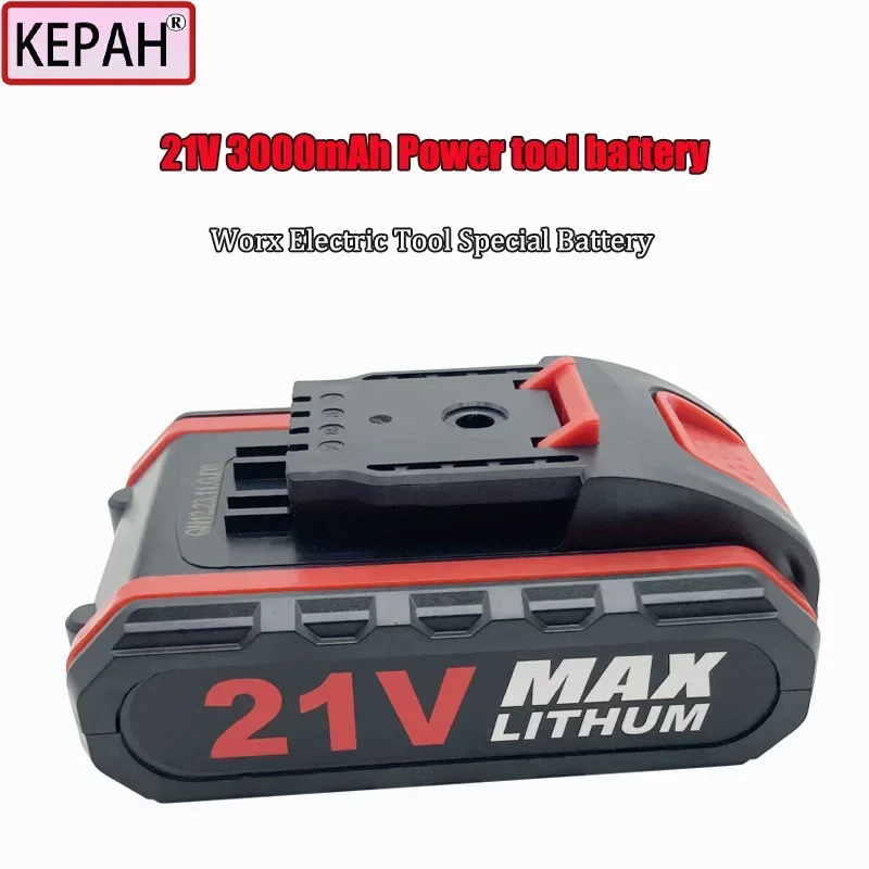 21V 3000mAh lithium battery,for Worx 21V cordless screwdriver, electric drill, polishing machine, water gun, lawn mower, etc