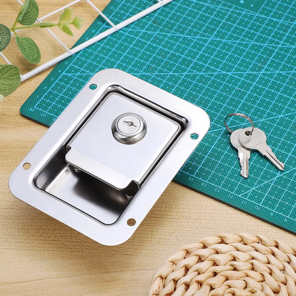 

2Pcs Panel Lock Heavy Duty Stainless Steel Flush Mount Latch for Rv Trailer Door Toolbox Paddle Handle Secure Fit for Emergency