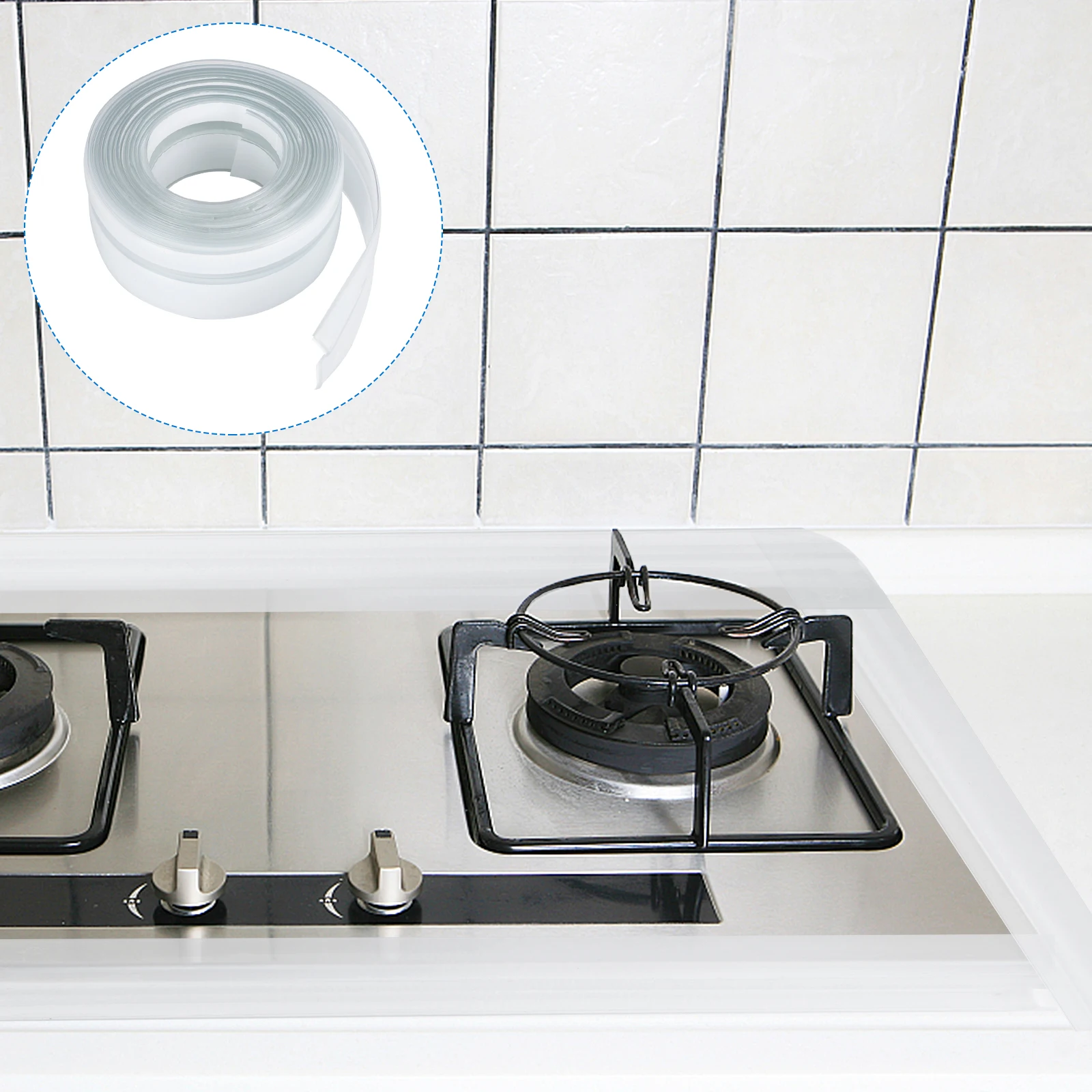 

1 Roll PVC Waterproof Bathroom Tape Self Adhesive Kitchen Sticker Wear Resistant Sink Toilet Crevice Stickers