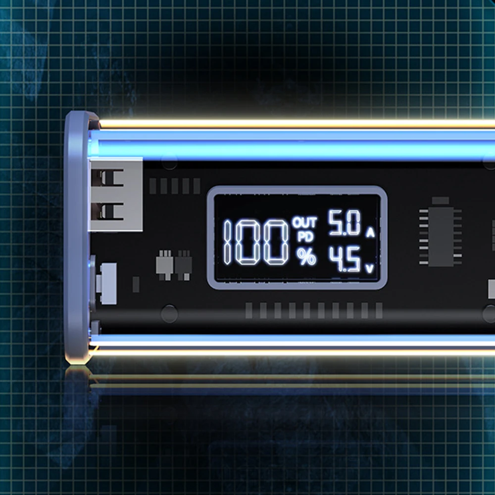 Imagem -04 - Carregador de Bateria 18650 Polímero 20000ma Faça Você Mesmo Portátil Mini Power Bank Digital Display Box Fonte de Alimentação Móvel 8*18650