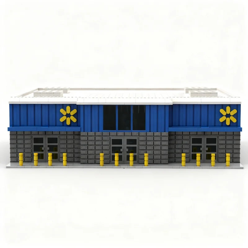 4048pcs MOC Walmart Grocery Town City Center Model Building Blocks Creative DIY Gift Display Decor Assemble Premium Adult Kids
