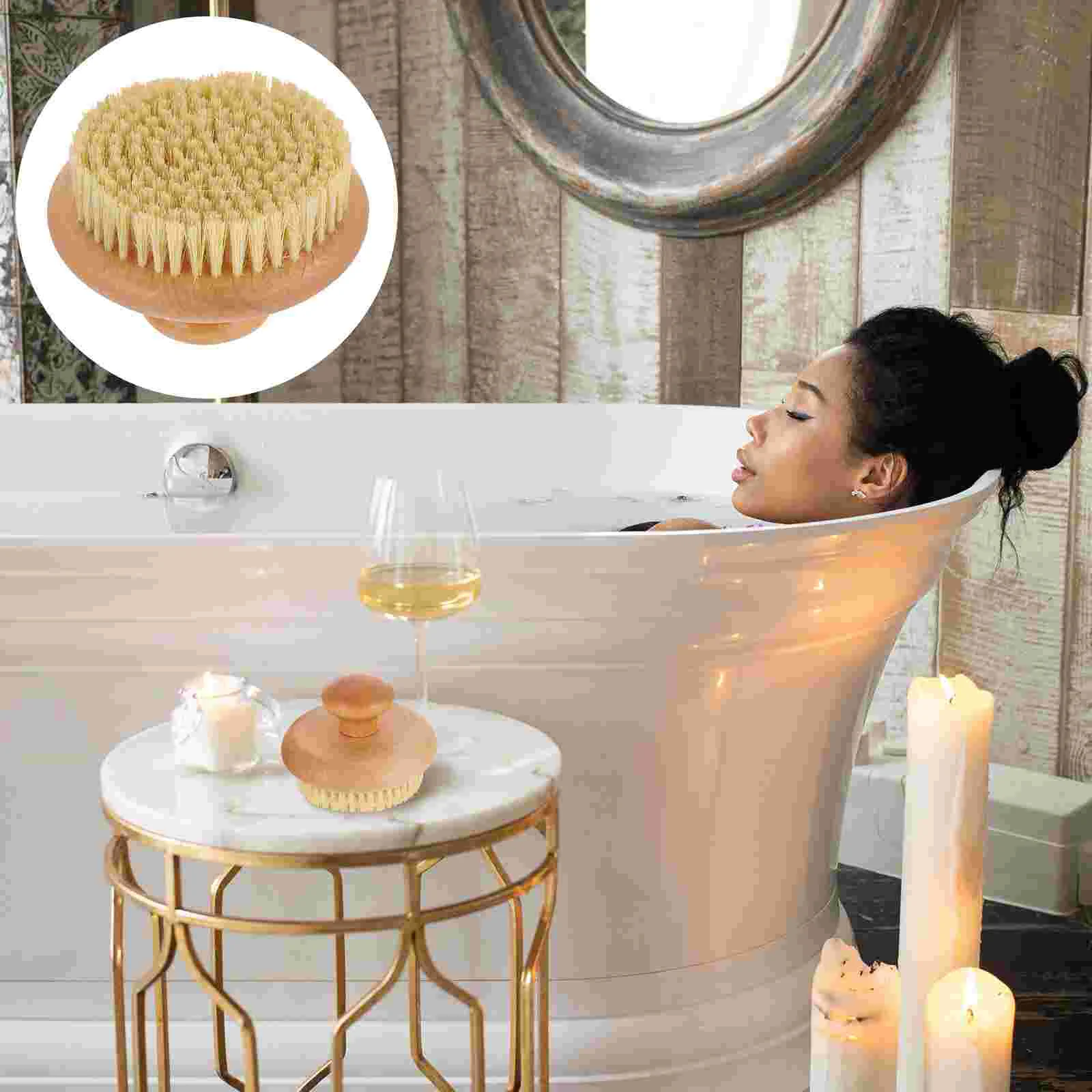 

Scrub Bath Brush Scrubbing Exfoliating Body Scrubber Wash Bathing Tool Wooden Sisal Bristle Export