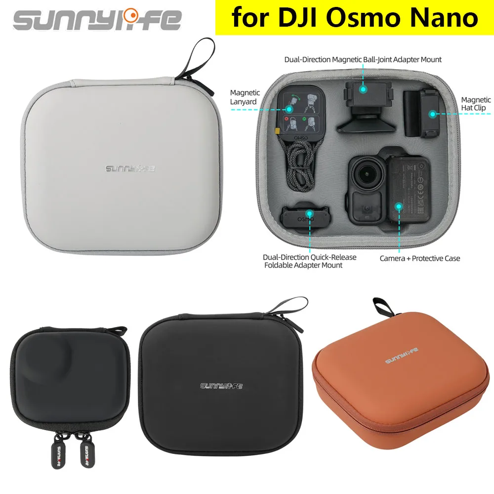 

Sunnylife Storage Case For DJI OSMO Nano Camera Anti-Scrach Dustproof Protective Case Travel Portable Bag Handbag Mini Box Parts
