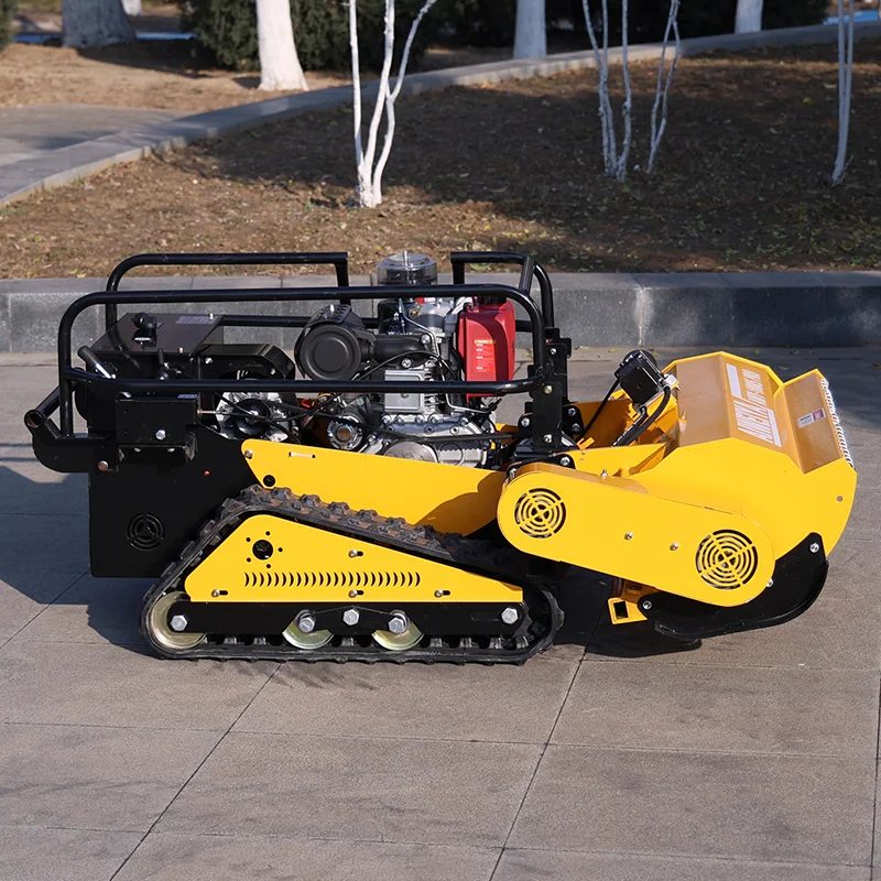 

Customized 800mm 1000mm factory direct sales lawn mower robot track type remote control lawn mower with CE EPA certificate