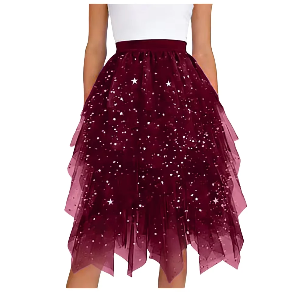 Women'S 50s Skirt Retro Ballet Dance Skirt 3 Layer Ballet Tutu Rockabilly Petticoat Underskirt Dance Dress A-Line Carnival Skirt