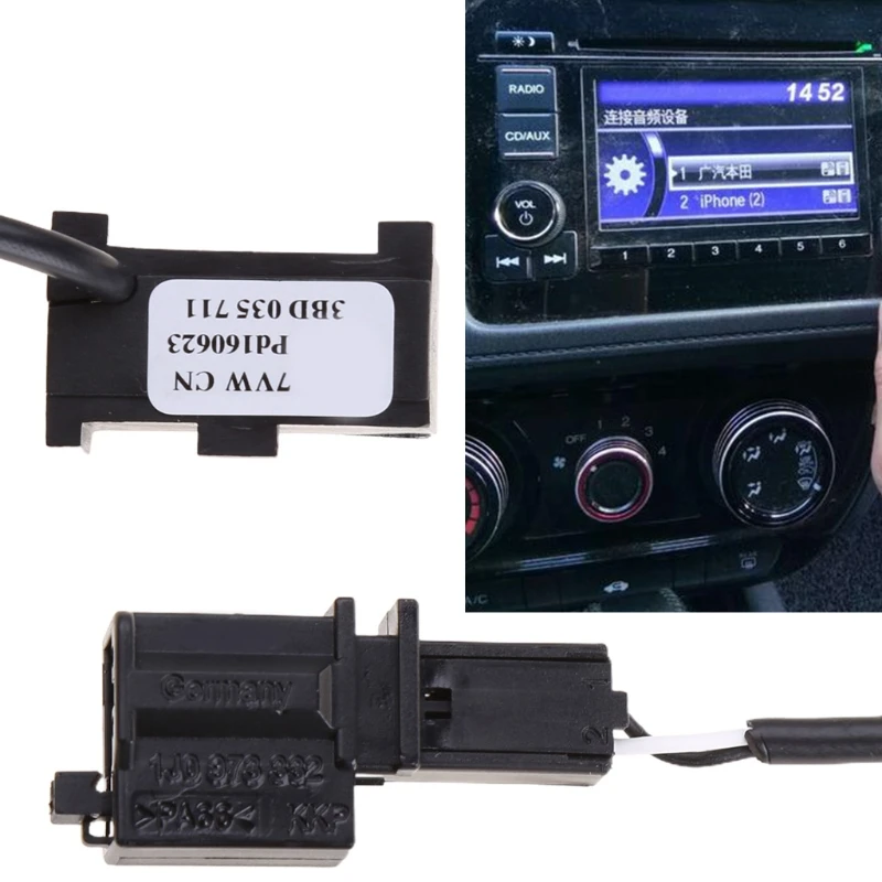 RNS315 RCD510 Bluetooth-compatible Mic Wiring Phone Microphone Harness Cable Compatible for Volkswagen Hands-free Device