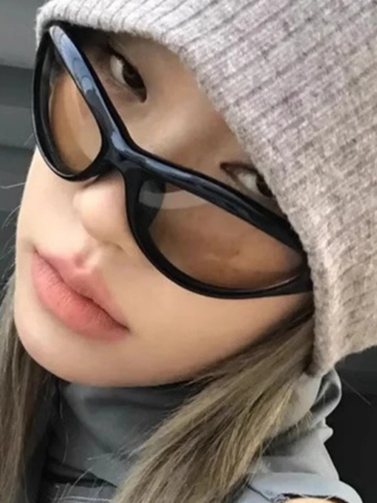 AliExpress Samjune Y2K Fashion Sunglasses Women  Luxury Oval Glasses for Men Trend Sunglass Unisex Sports Cycling Goggles