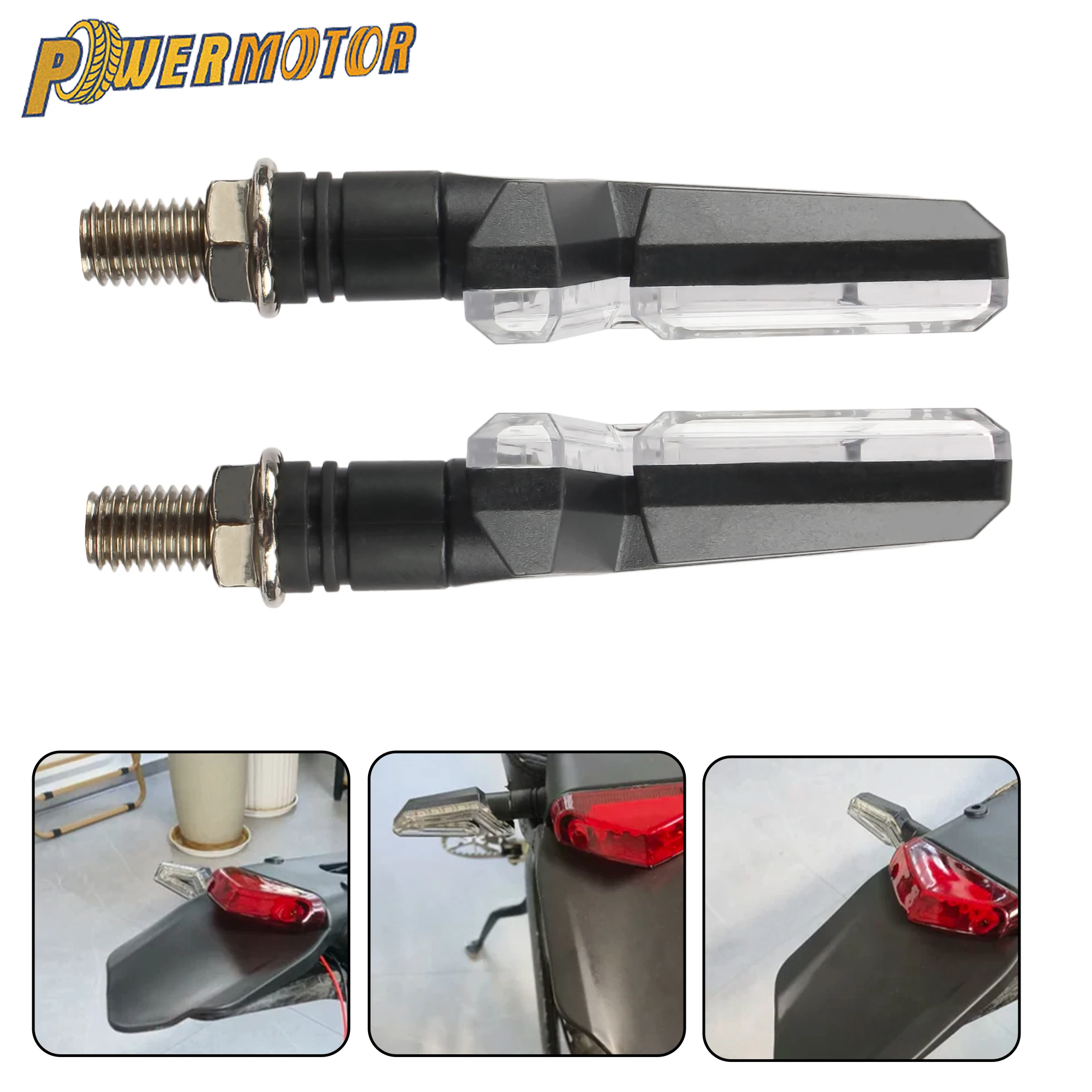 

1Pair Motorcycle LED Turn Signal Light Signal Light for Scooter Cafe Racer Supermoto Universal Motorbike Modified Accessories