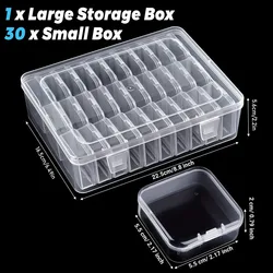 Multifunctional Organizer with 30 Compartments, Desktop Dust-proof Storage Box Perfect for Organizing Jewelry and Small Items