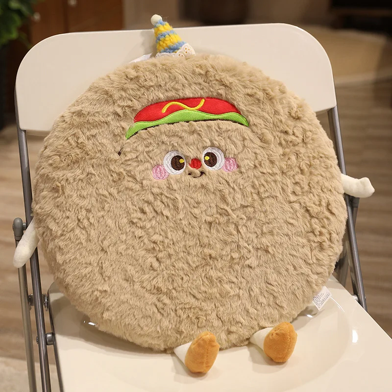 Toast Round Seat Cushion Office Sedentary Chair Cushion Plush Butt Cushion Pillows Decor Home Sillas De Playa Tumbona Plegable