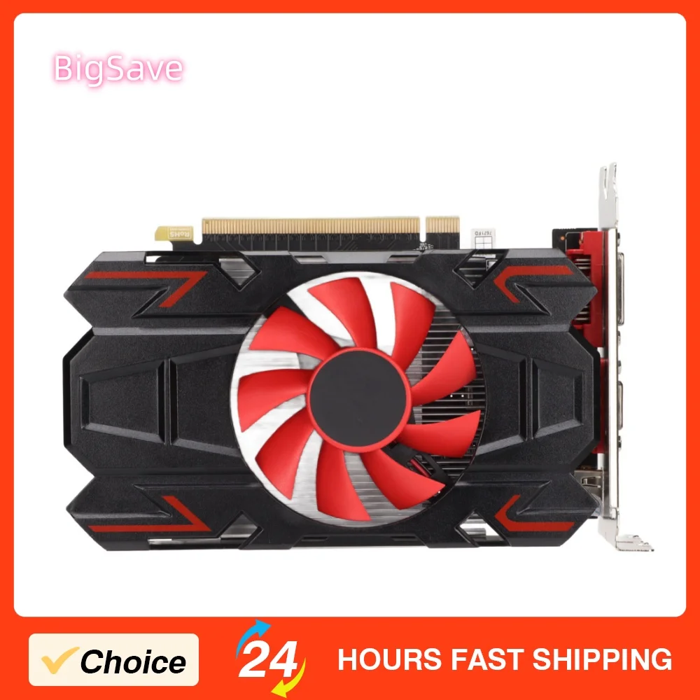 

Portable HD 7600 Graphics Card 650MHz Core Frequency 1GB 128bit DDR5 Low Noise Fan 480 Stream Processor GPU Graphics Card For PC