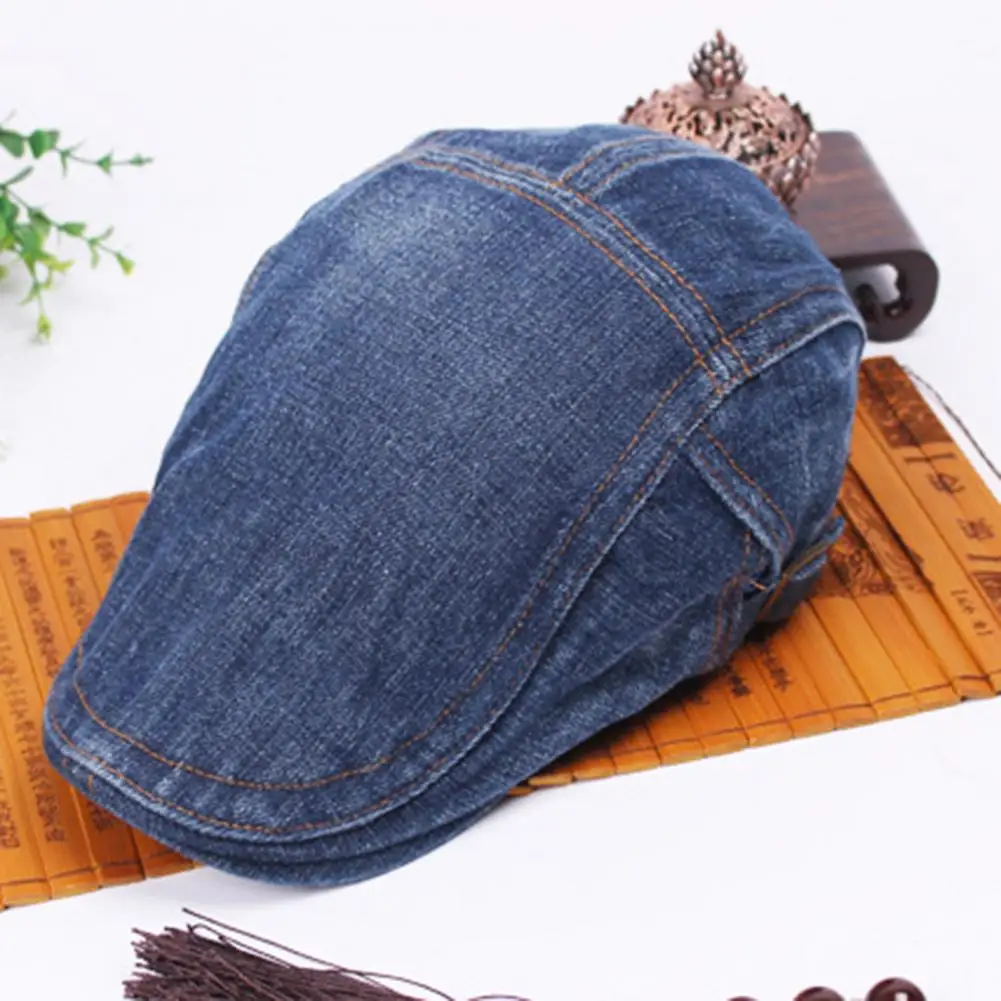 Newsboy Caps Vintage Denim Berets Hat Adult Advanced Flat British Western Men Beret Summer