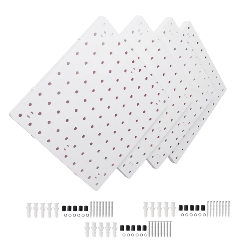 

1Set Wall Hanging Pegboard Wall Organizer White Pegboard For Craft Room, Garage, Kitchen, Living Room