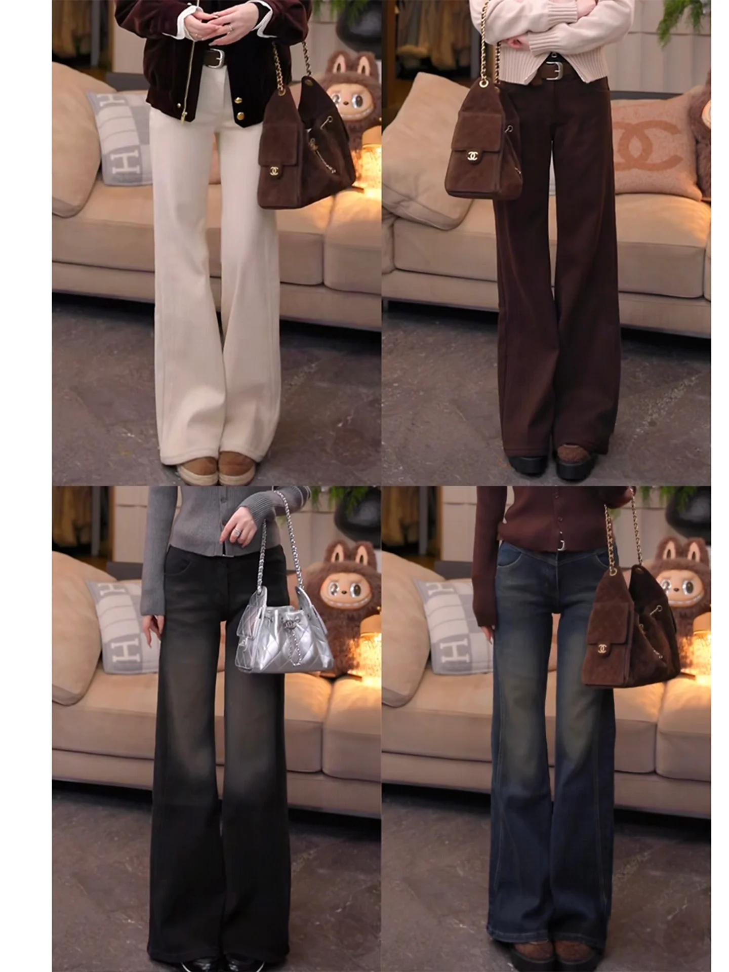 

Женские прямые джинсы на подкладке Fce, тонкие эластичные хлопковые джинсовые брюки в стиле ретро, зимние утягивающие волшебные брюки