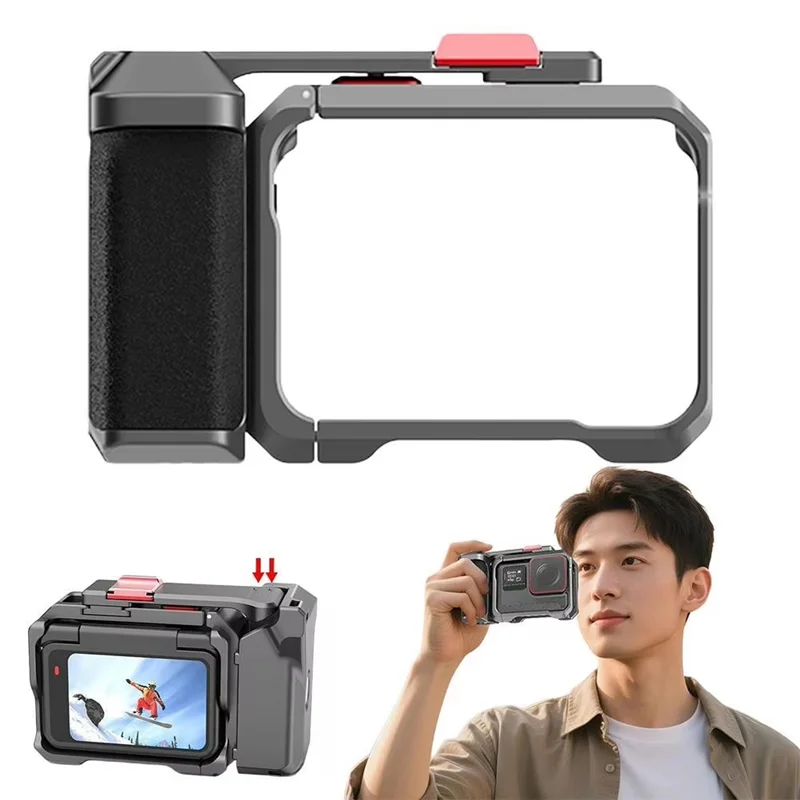 ABFM-For Ace Pro 2/1 Compatible Camera Extension Bracket With Shutter Button- Grip Holder, Quick Release Cage Included
