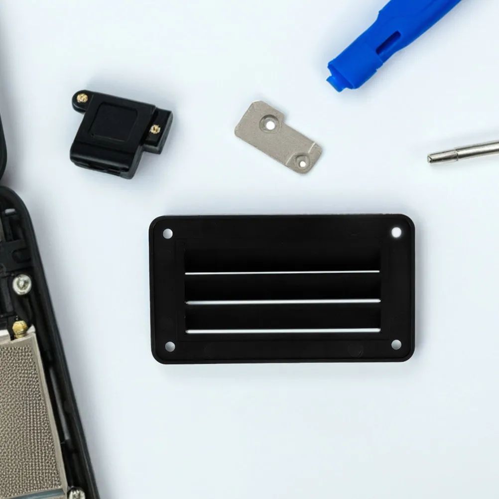 

2Pcs Boat Ventilation Outlet Marine Air Vent Black Rectangular Exhaust Louvered Vent Covers Boat Grill Covers