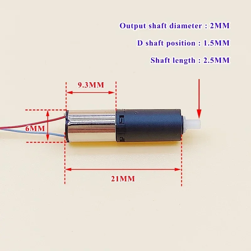 

DC1.5V-3.7V 50RPM Mini 6mm Planetary Gearbox Gear Reducer Motor Micro Coreless Reduction Motor Fingerprint Lock Robot Car DIY