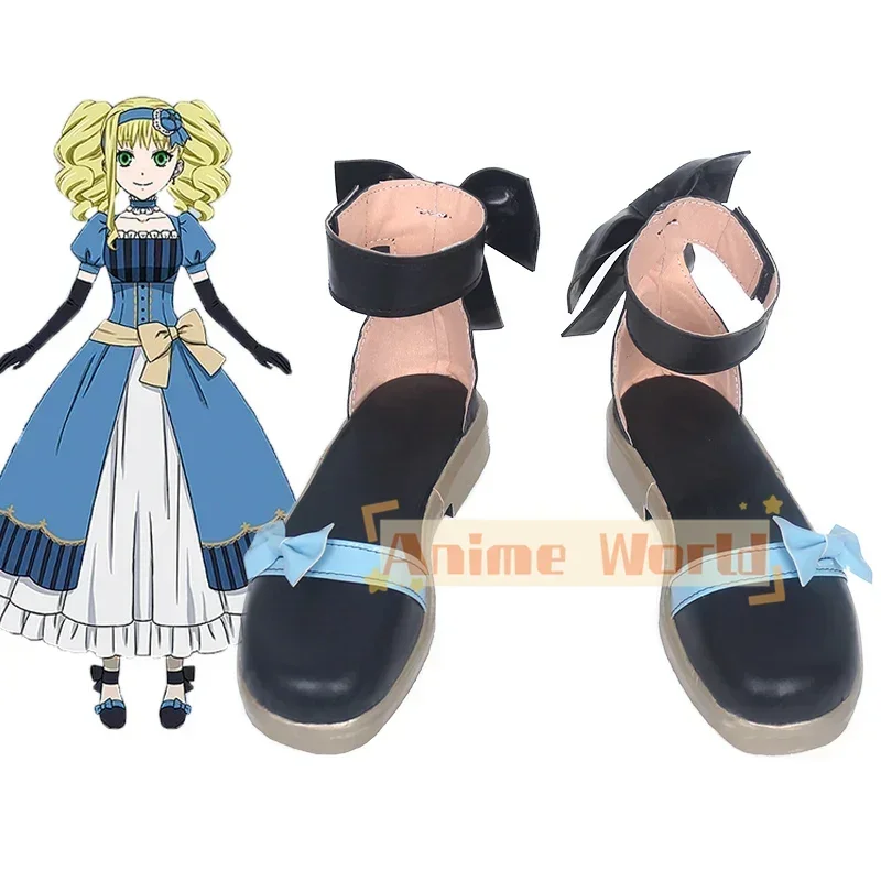 Kuroshitsuji الأسود بتلر كتاب أتلانتيك إليزابيث تأثيري أحذية هالوين حفلة لوليتا أحذية ث/Bowknot النساء أنيمي الأحذية