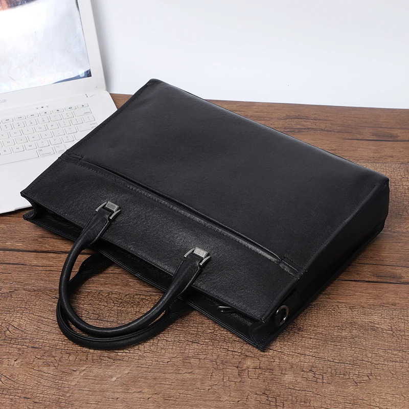 جديد عادية رجال الأعمال حقيبة يد الرجال حقيبة كتف جلدية حقيقية الذكور حقائب الكتف المكتبية حقائب اليد Bolso Hombre #2