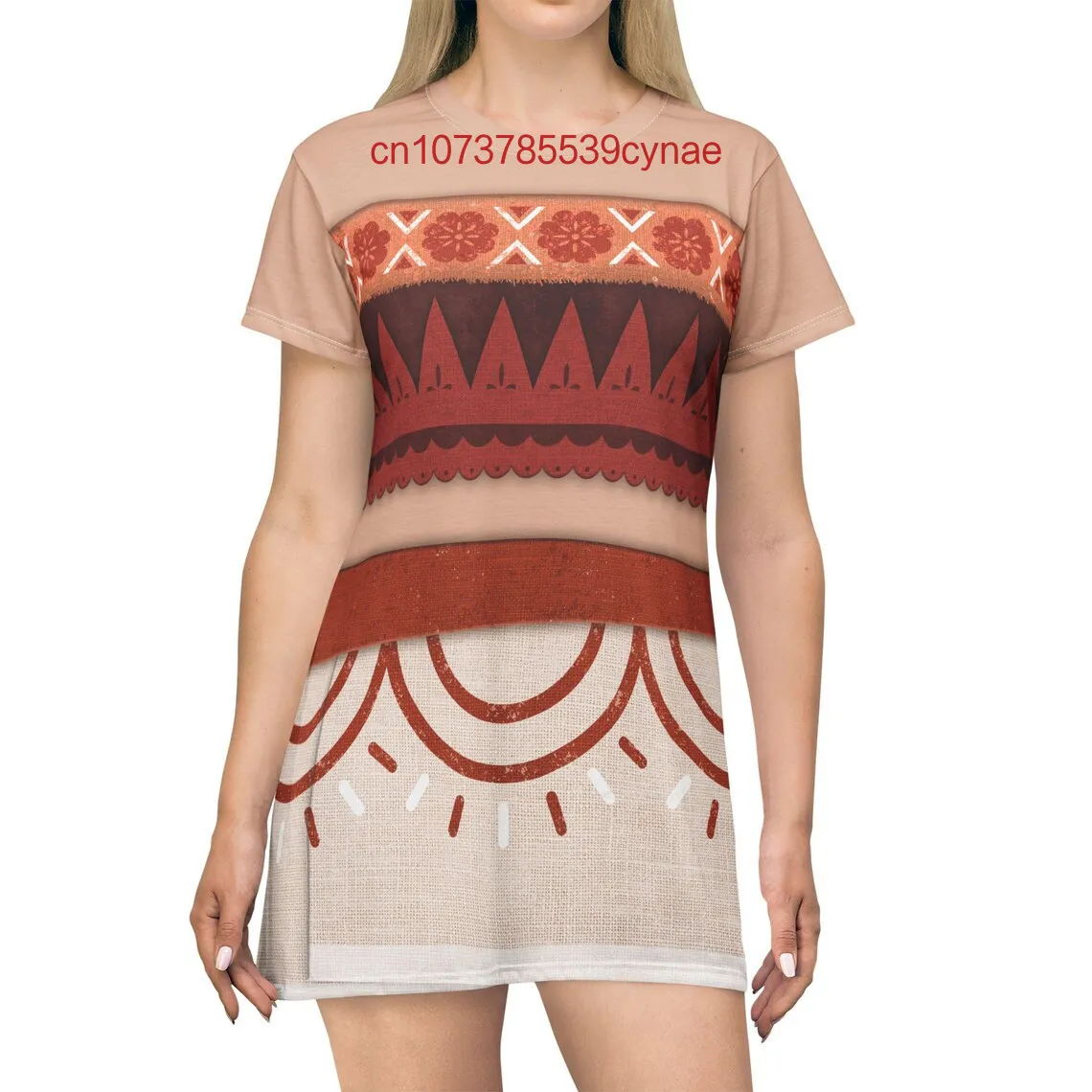 モアナ半袖ドレス 2025 夏の新セクシーなファッション Y2K 女性ドレス 3D プリントディズニーコスプレタイトドレス