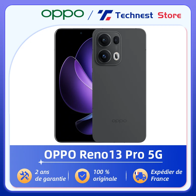 الإصدار العالمي ممن لهم Reno13 Pro 5G الهاتف الذكي MTK الأبعاد 8350 6.83 بوصة 120 هرتز شاشة AMOLED 50MP الكاميرا الرئيسية بطارية 5800 مللي أمبير