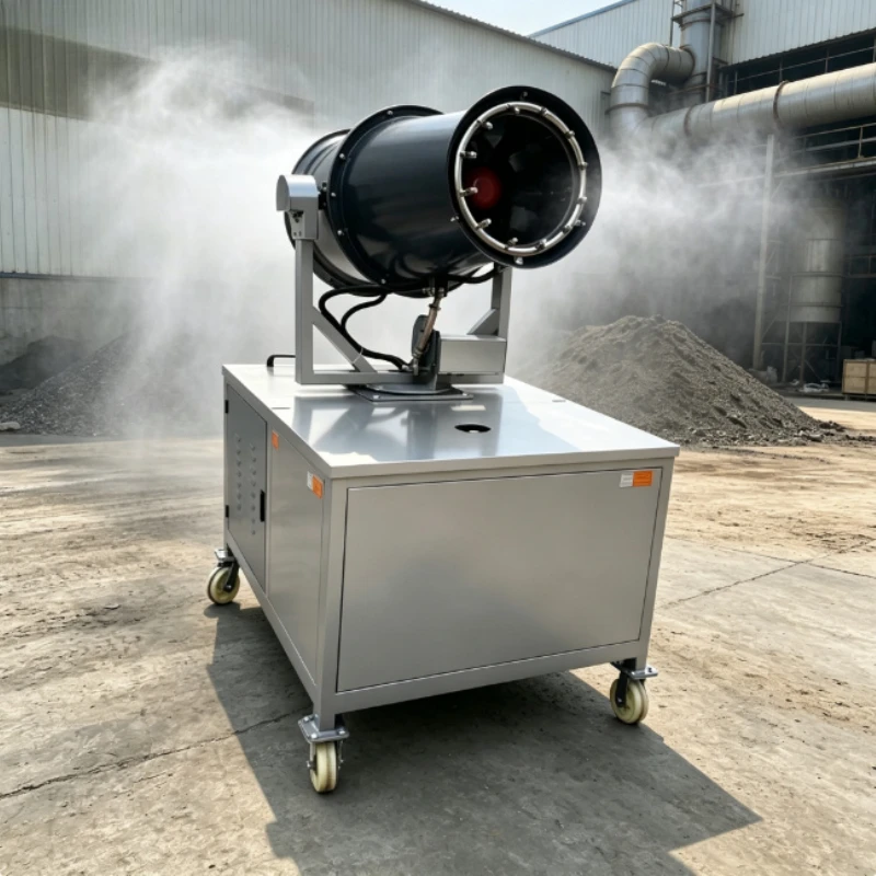 40m 360 Full Rotation Mobile Fog Cannon Electric Trailer Machine Highway Construction Dust Control