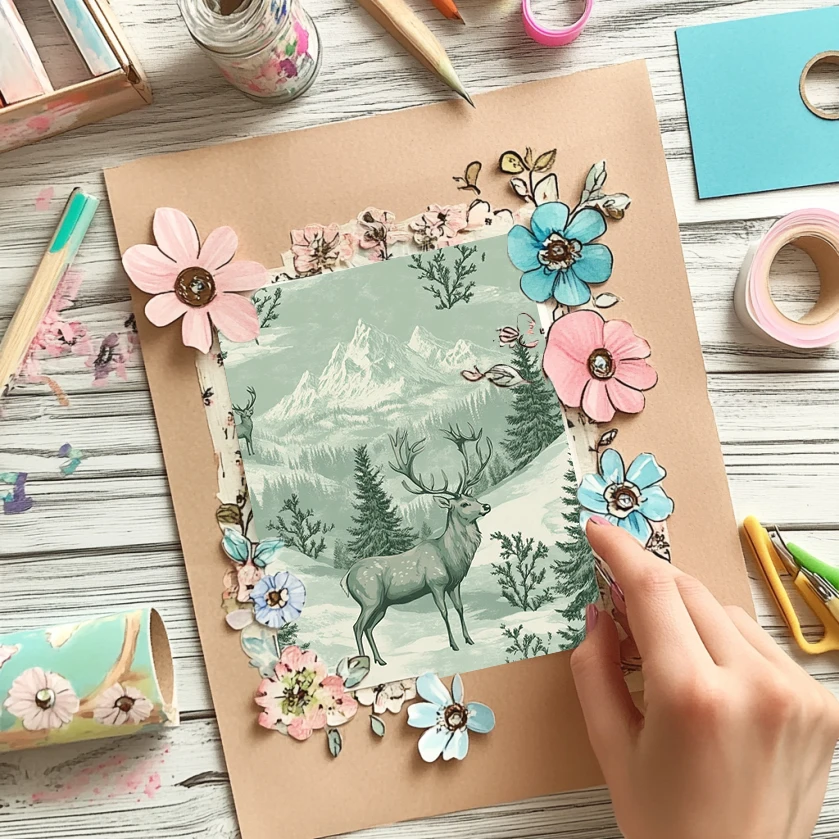 36 Lembar Kertas Scrapbook Ukuran 6x6 Inci: Pola Seni Vintage, Ideal untuk Junk Journal, Planner, Pembuatan Kartu & Dekorasi DIY