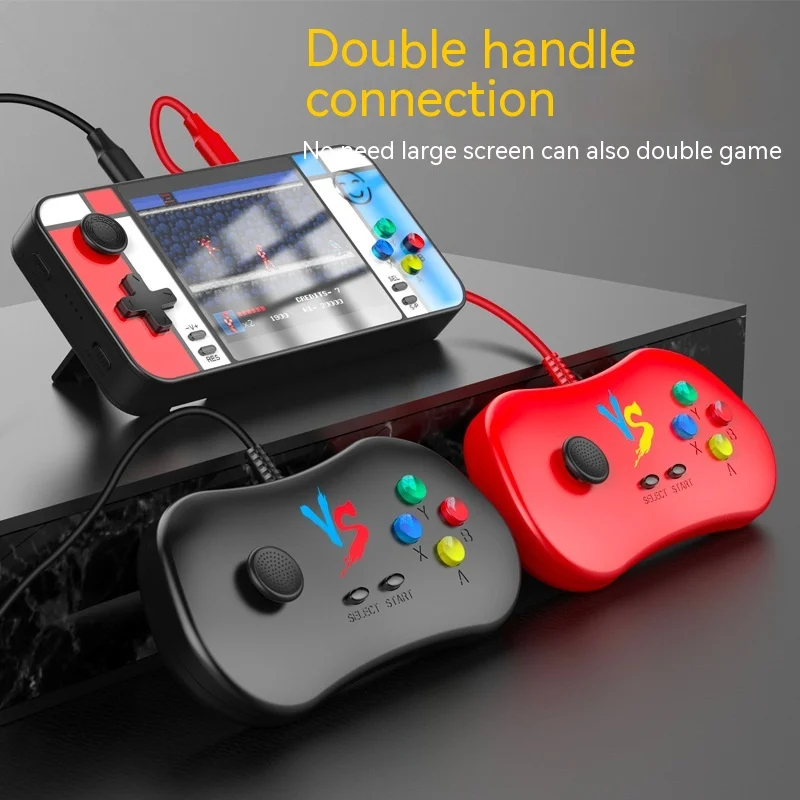 

New Handheld Games Console Mobile Power With Built-in Cable Power Bank 2-in-1 Nostalgic And Retro Games Supports Two Handles