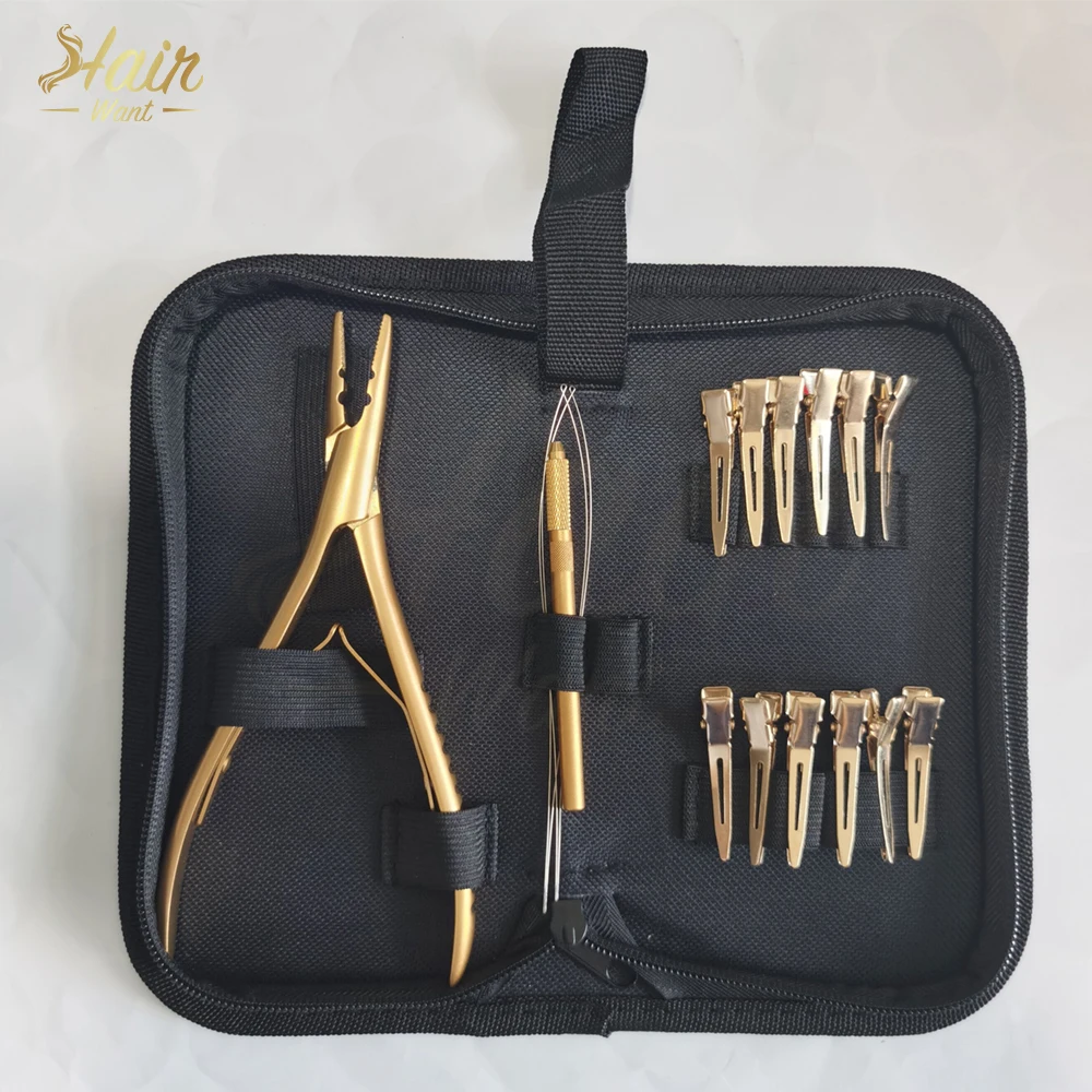 

Hair Want Microlink Pliers with 2 Holes Hair Extension Plier Kit for Micro Beads Rings Metal Hair Clips for Feathers Extension