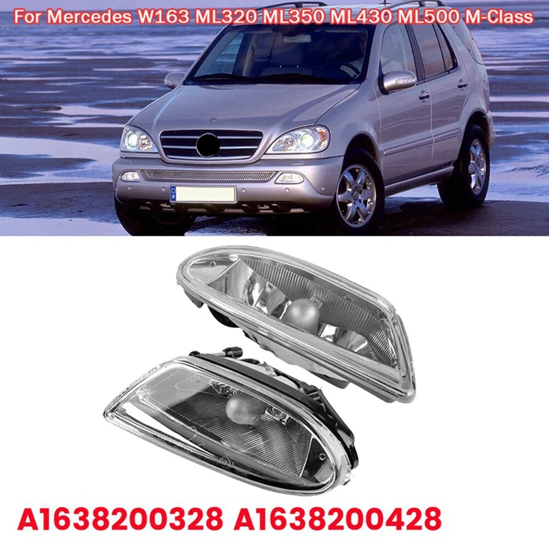 1Pair Car Anti-Fog Light Driving Lamp for Mercedes-Benz W163 ML320 ML350 ML430 ML500 1998-2005 A1638200328 A1638200428